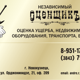 Визитки: Независимый оценщик